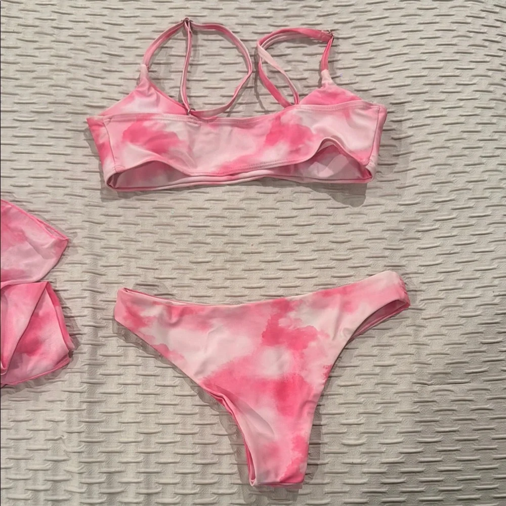 Women’s Pink Tie-Dye Swim Set - Picture 2 of 3